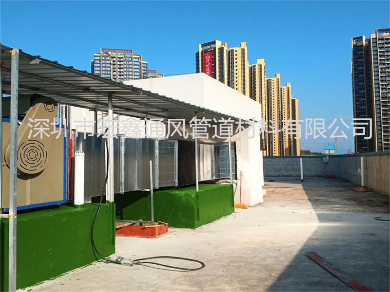 商場(chǎng)公共排煙管道安裝工程案例